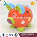 2015 Popular unique Ceramic Red Piggy Coin Bank for baby